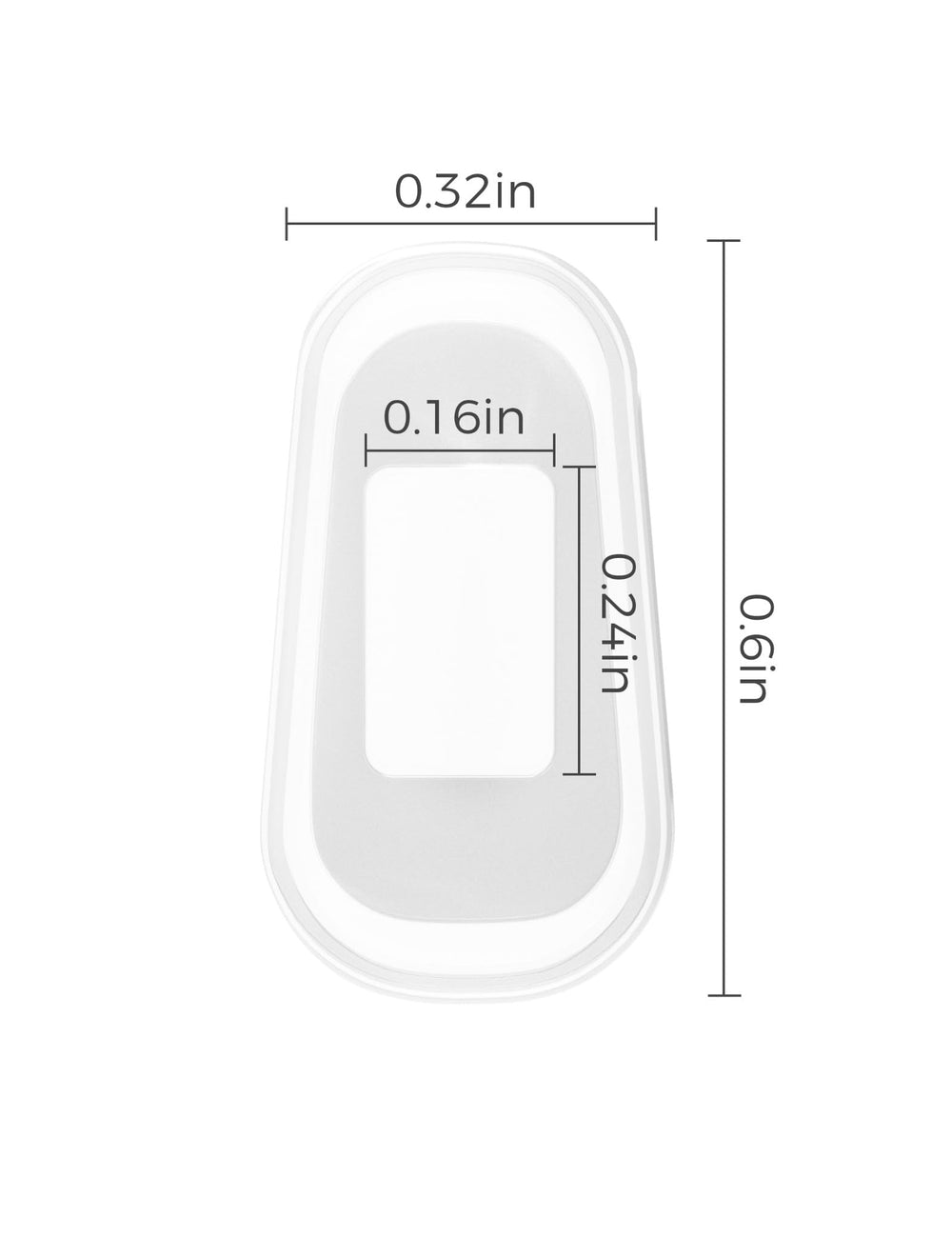 Slip-on silicone nose pads for glasses - anti-slip bridge pads, 6-pack, clear