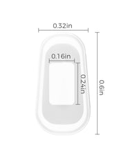 Slip-on silicone nose pads for glasses - anti-slip bridge pads, 6-pack, clear