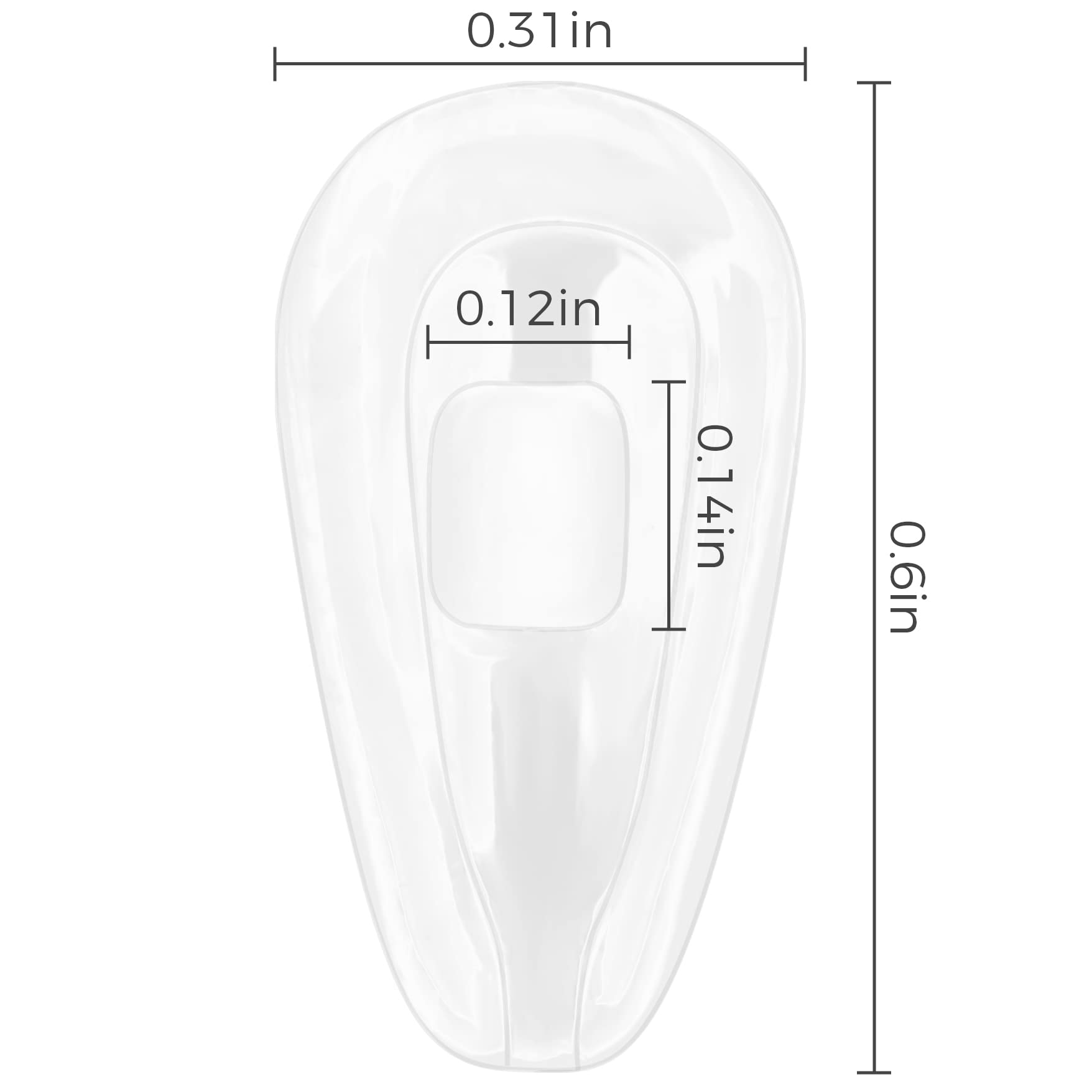 Close-up of soft silicone nose pads