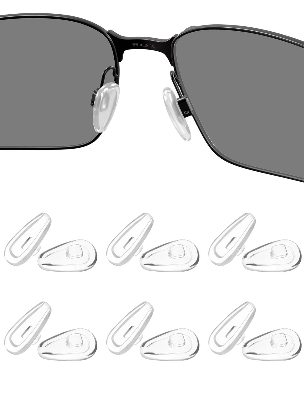 HILEEN 6-pair universal nose pads for Oakley Lizard, Socket and Contrail models