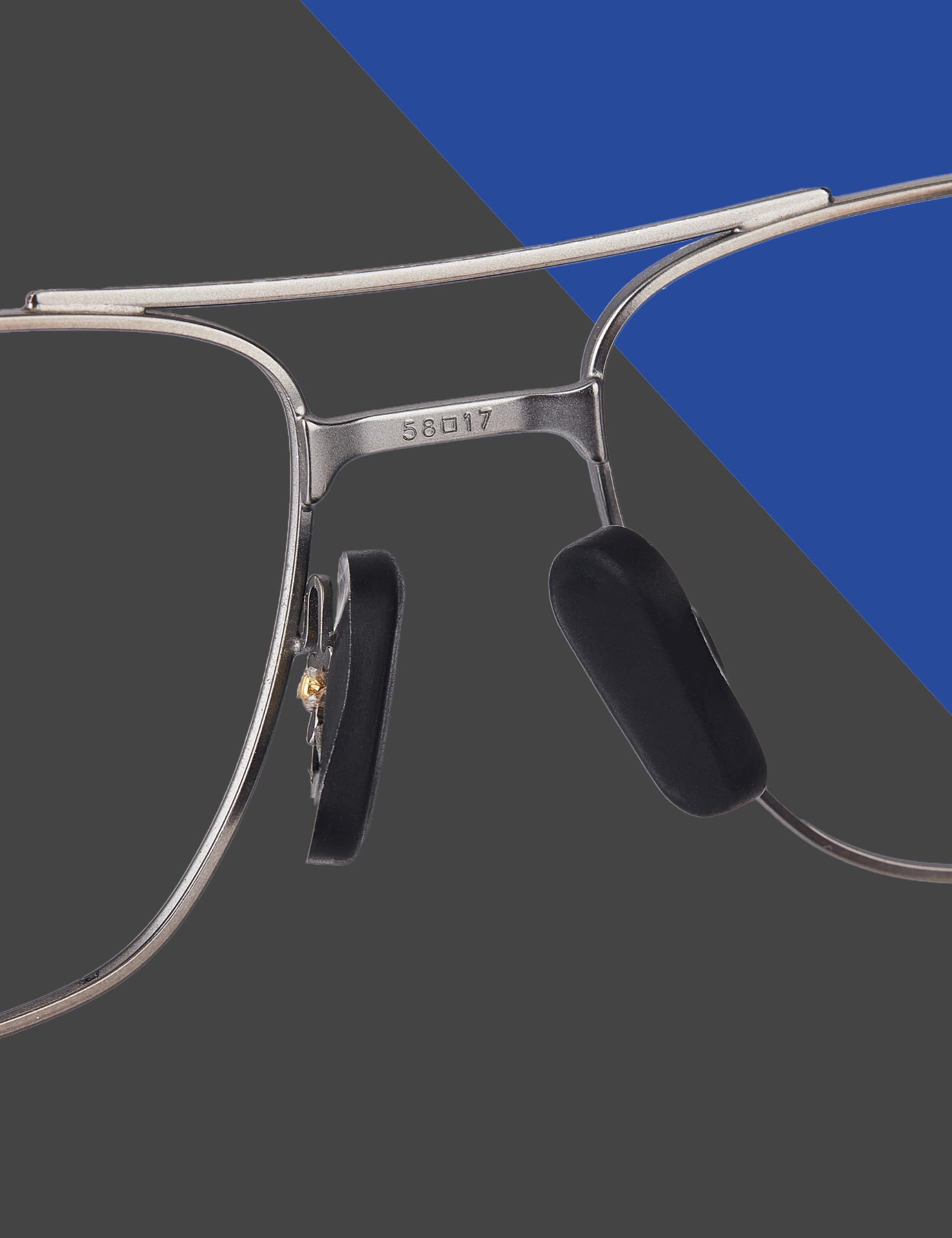 Universal slip-in mount nose pads compatible with push-in frames