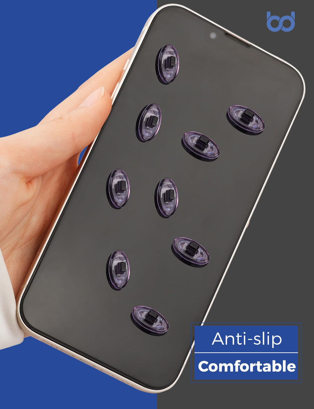 Push-in mount nose pad installation on glasses