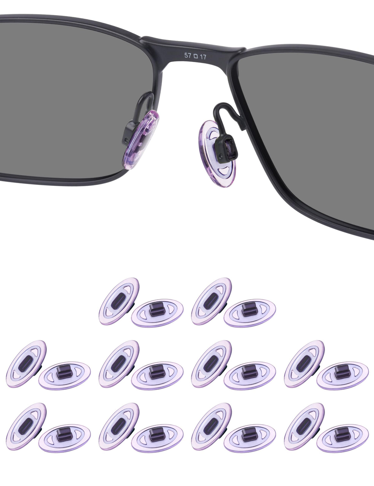 Soft silicone replacement nose pads for Oakley and Maui Jim sunglasses