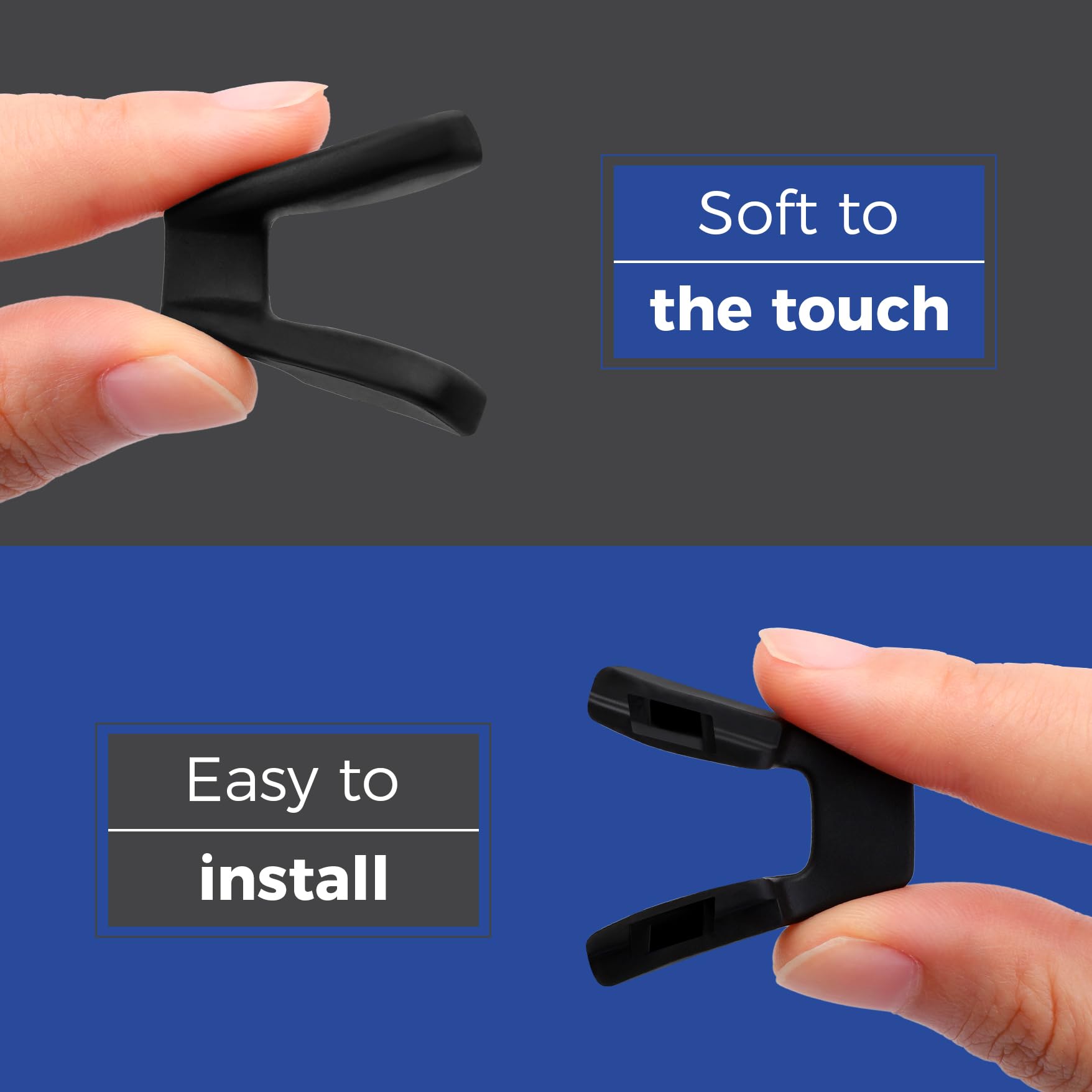 Easy installation of HILEEN nose pads – push-in mount type