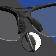 Soft silicone nose pad material detail for Oakley OO9424