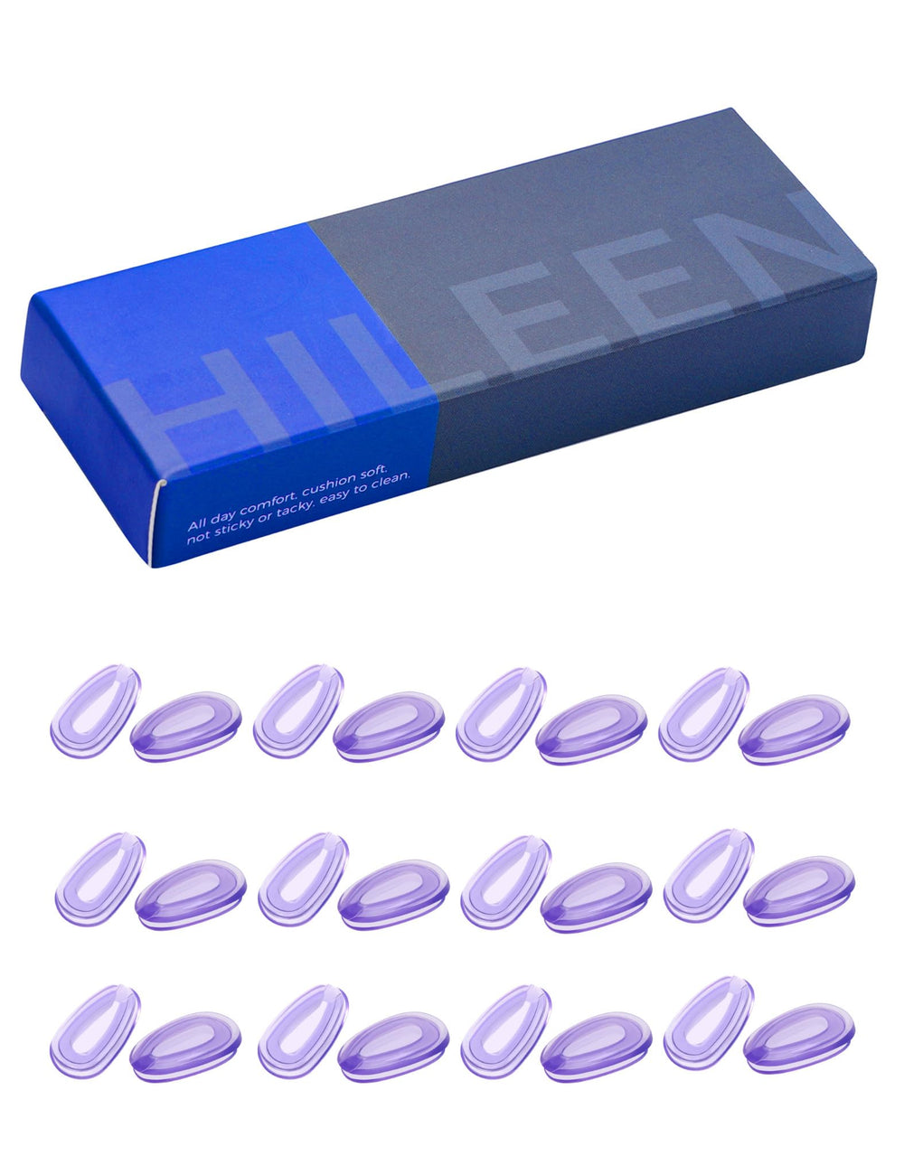 Pack of 12 HILEEN replacement nose pads in purple