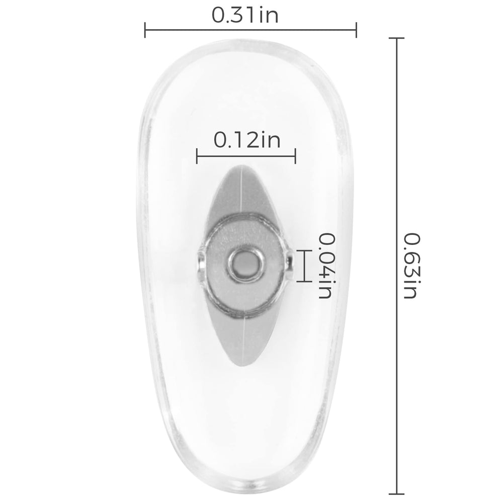 Close-up of soft silicone nose pads for Ray-Ban Aviator, 6-pack