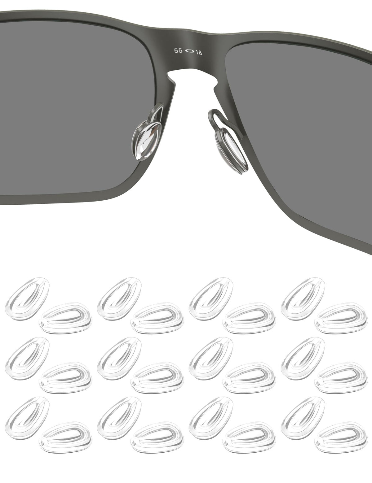 HILEEN universal 13x8mm replacement nose pads for Oakley Feedback OO4079, Holbrook OO4123 and Crosshair OO4060/OO6014/OO4069