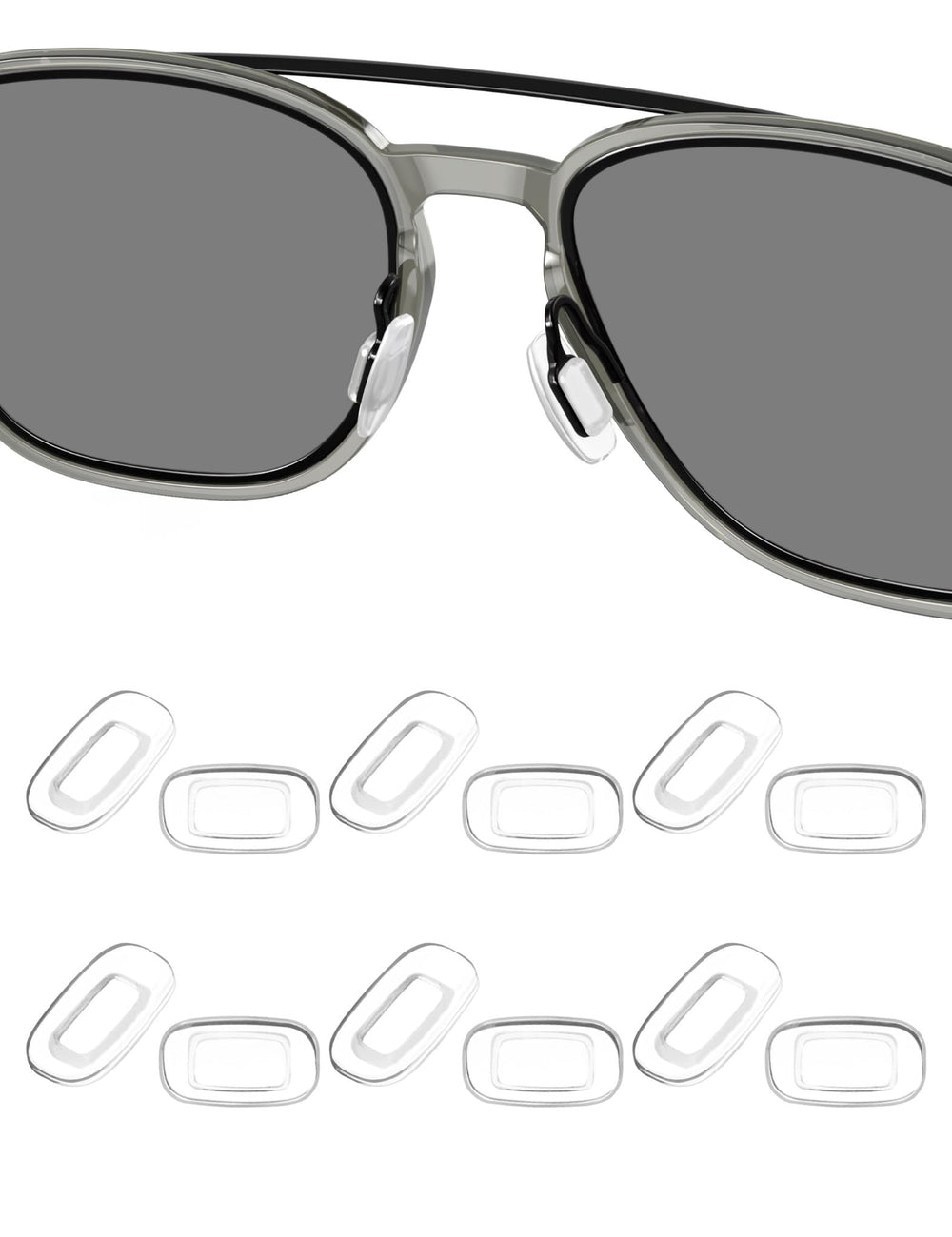 HILEEN 6-pack replacement nose pads for Costa South Point, Fernandina, Flagler, Shipmaster, Wader, Peli - White