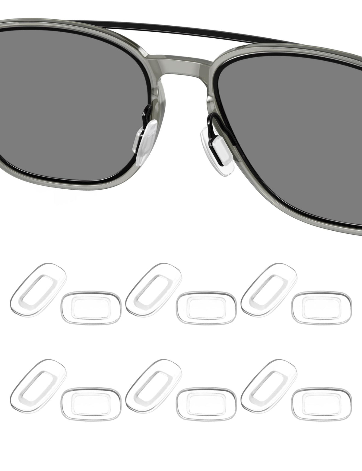 HILEEN 6-pack replacement nose pads for Costa South Point, Fernandina, Flagler, Shipmaster, Wader, Peli - White
