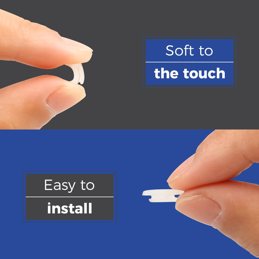 Universal 11x7mm replacement nose pads in white for push-in mount frames