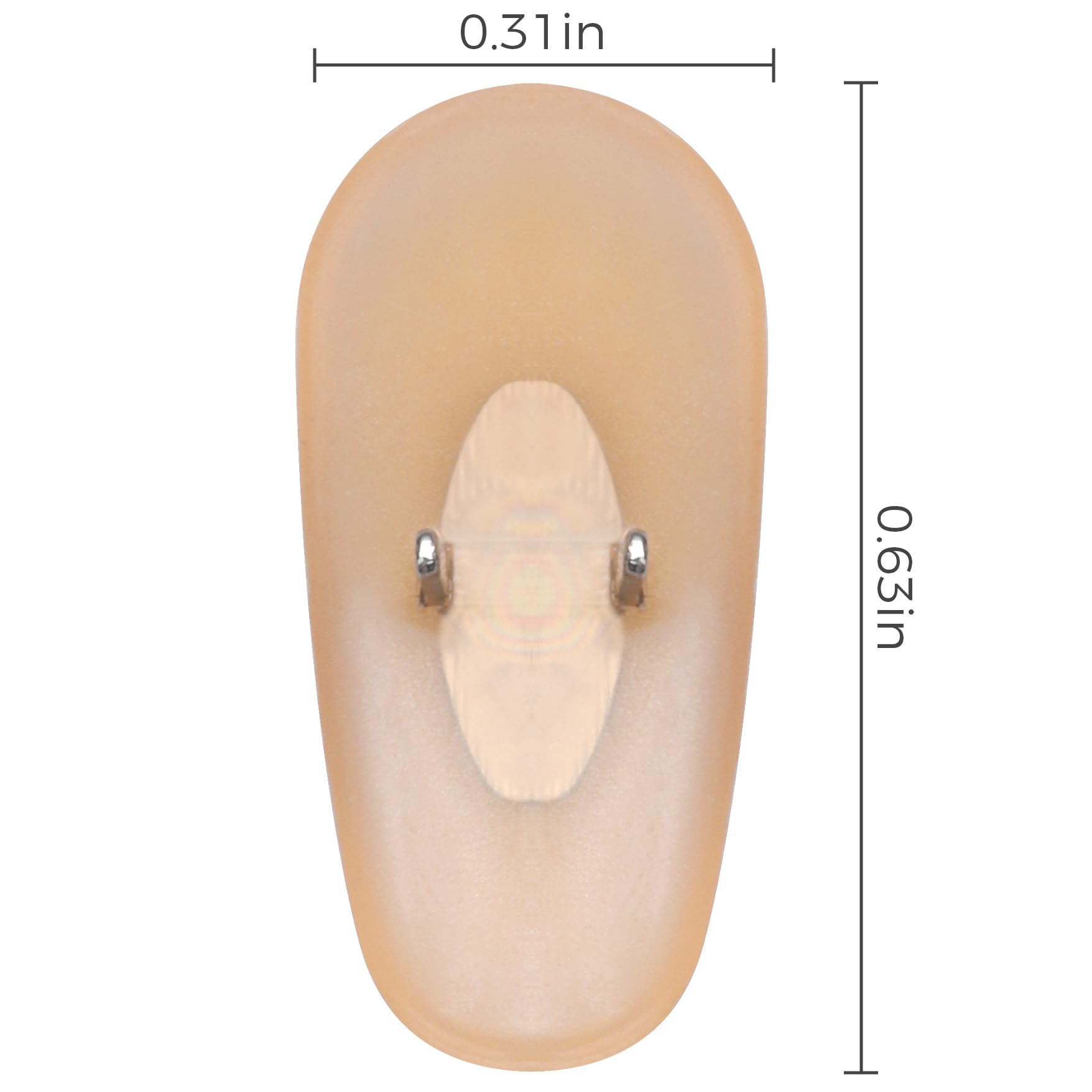 Close-up of soft silicone material used in replacement nose pads