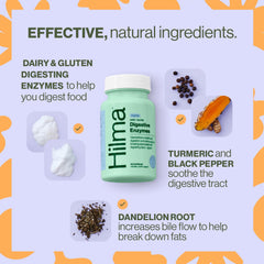 Gluten and dairy digestion support with lactase in Hilma product