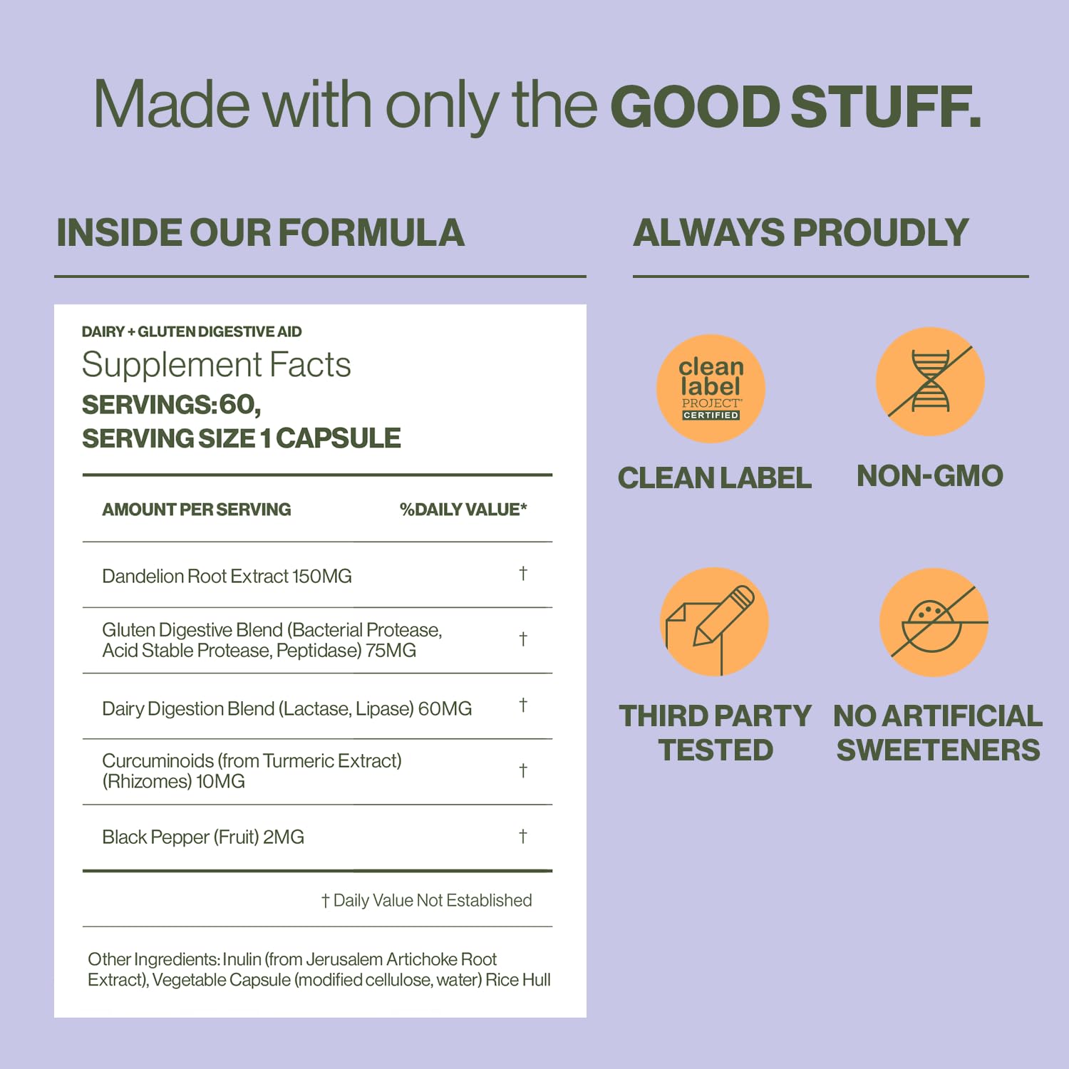 Lactase enzyme tablet for dairy digestion in Hilma Digestive Enzymes for Women