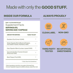 Lactase enzyme tablet for dairy digestion in Hilma Digestive Enzymes for Women