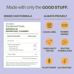 Illustration showing gut health and digestion support from the gummies