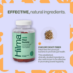 Nutritional label and ingredients for Hilma Fiber Gummies