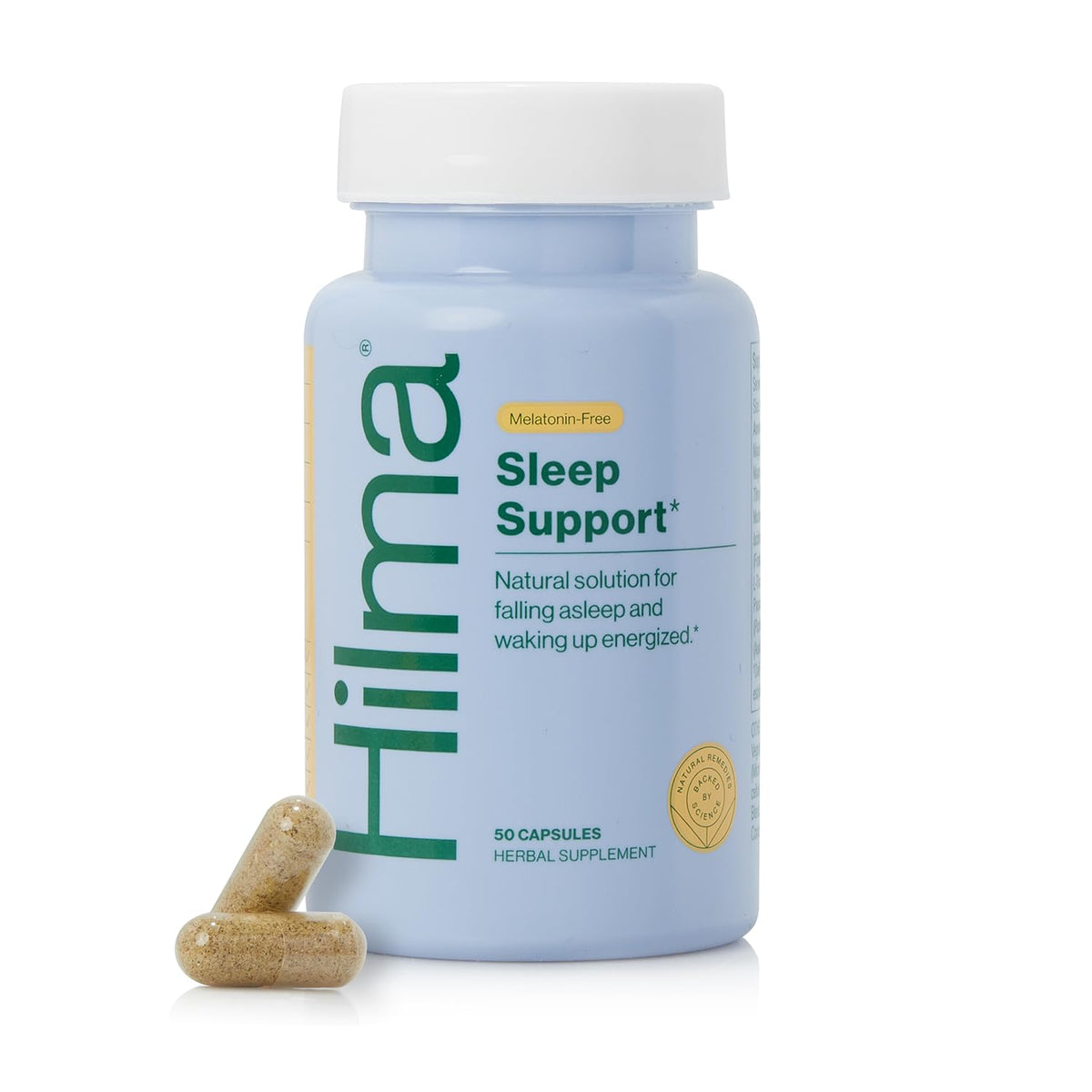 Hilma Sleep Aid bottle with Magnesium & L-Theanine label