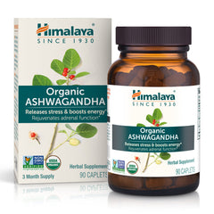 Himalaya Organic Ashwagandha bottle on white background