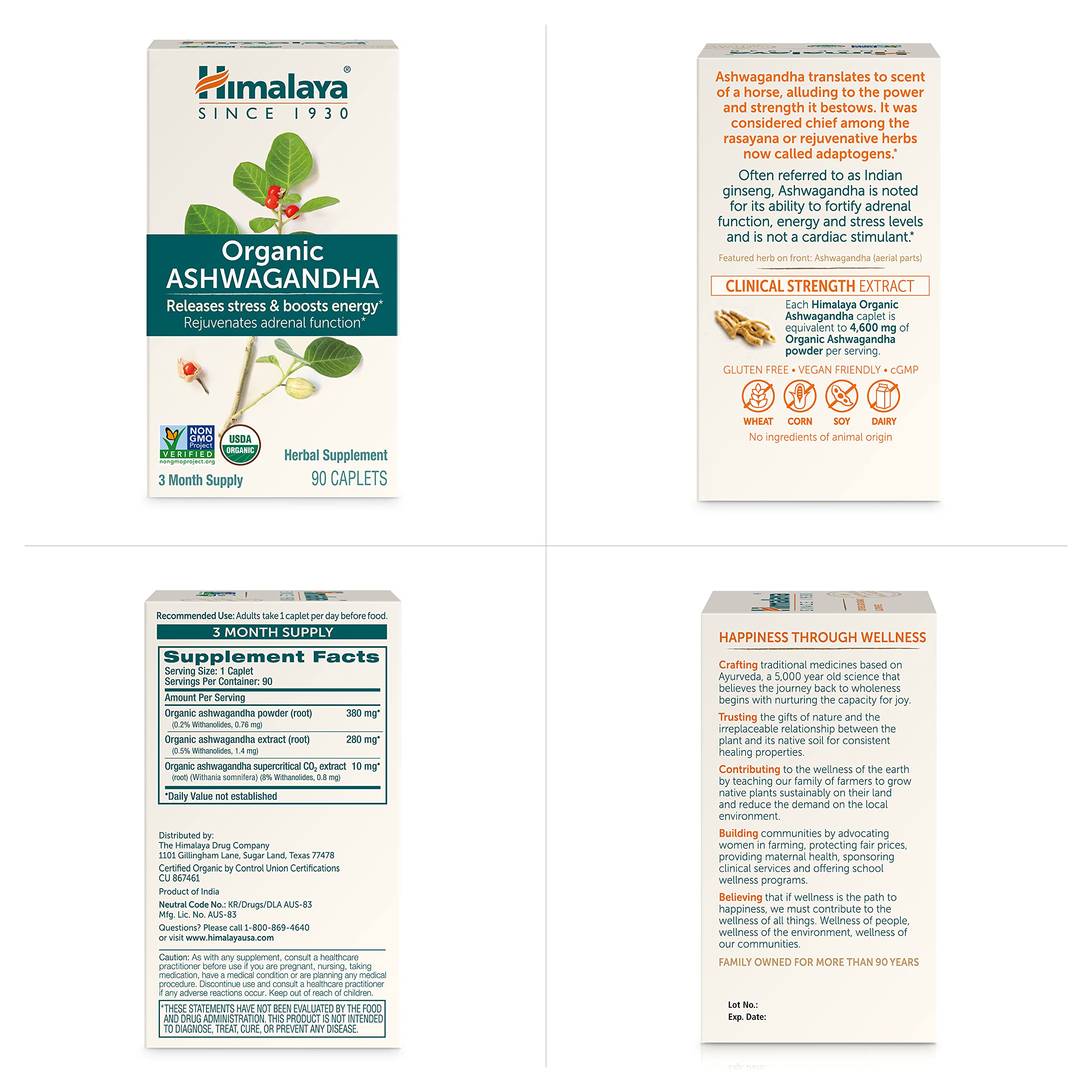 Himalaya Ashwagandha capsules beside notebook for study focus