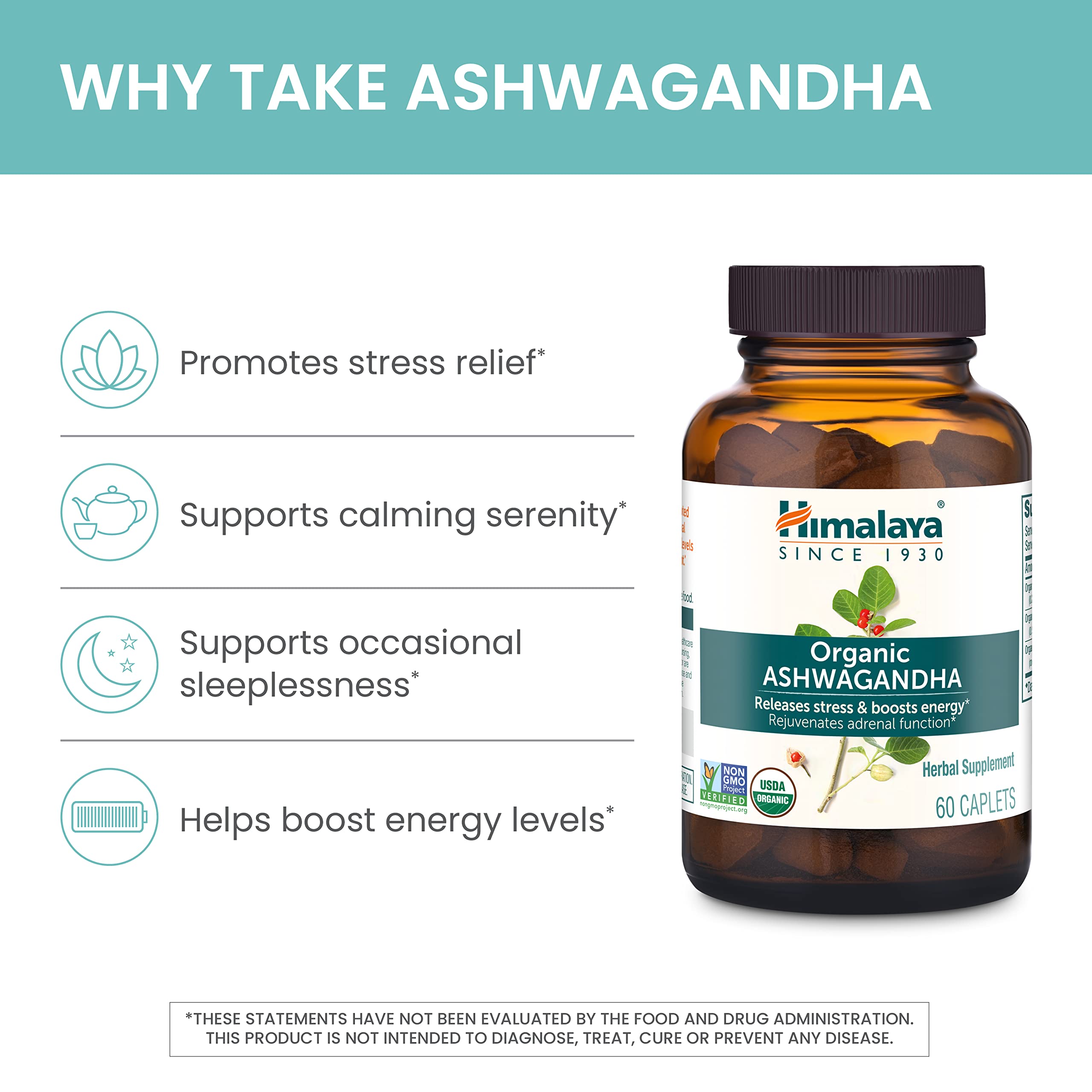 Himalaya Ashwagandha root formula close-up reveals clean ingredients