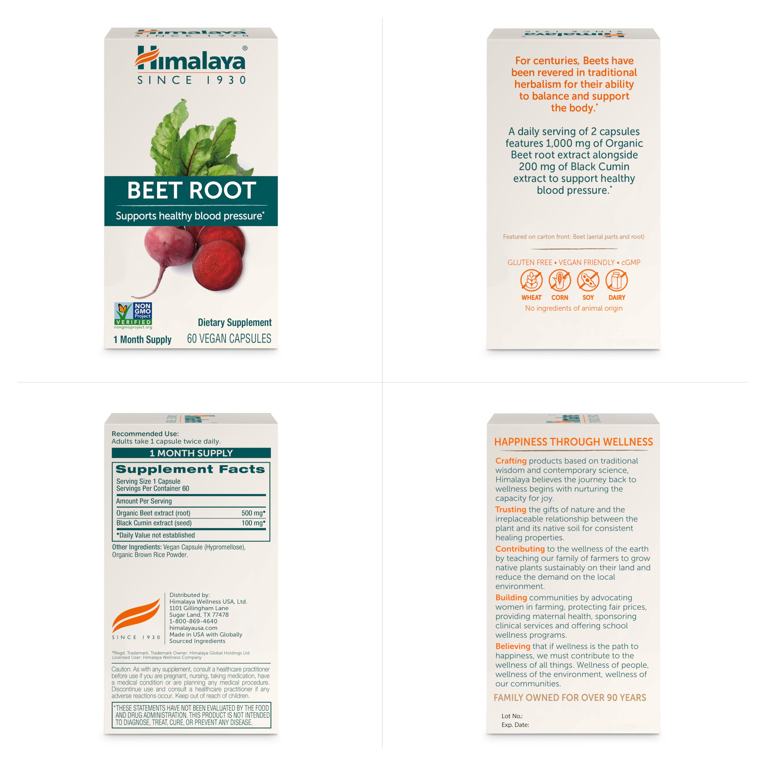 Himalaya Beet Root bottle with cap opened showing capsules ready to support daily blood pressure management.
