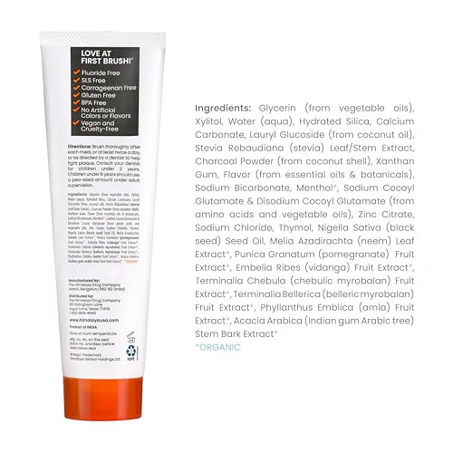 Close-up of charcoal whitening powder component