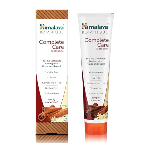 Tube of Himalaya Botanique toothpaste with herbal formula