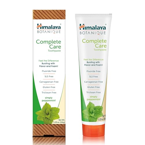 Back of Himalaya Botanique Complete Care Toothpaste 2-pack box with product details