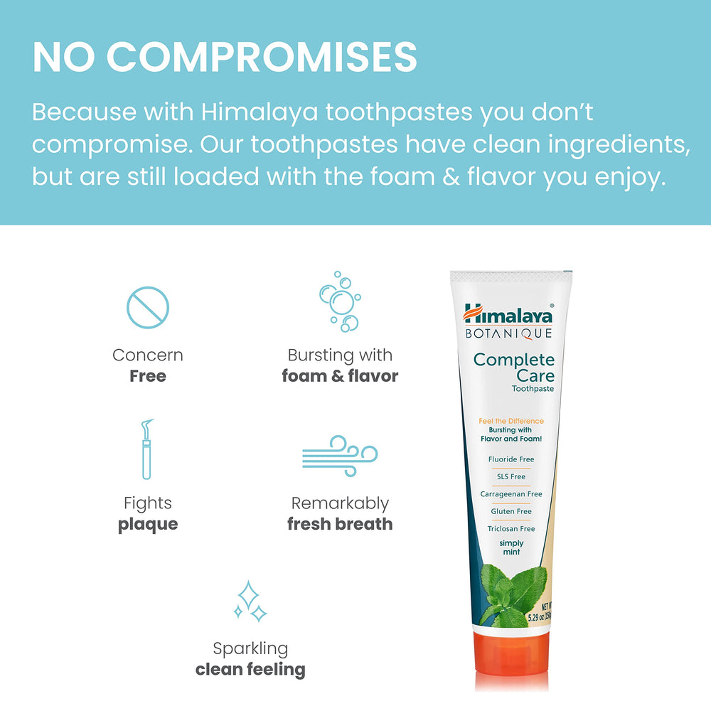 Packaging highlighting fluoride-free and SLS-free formula