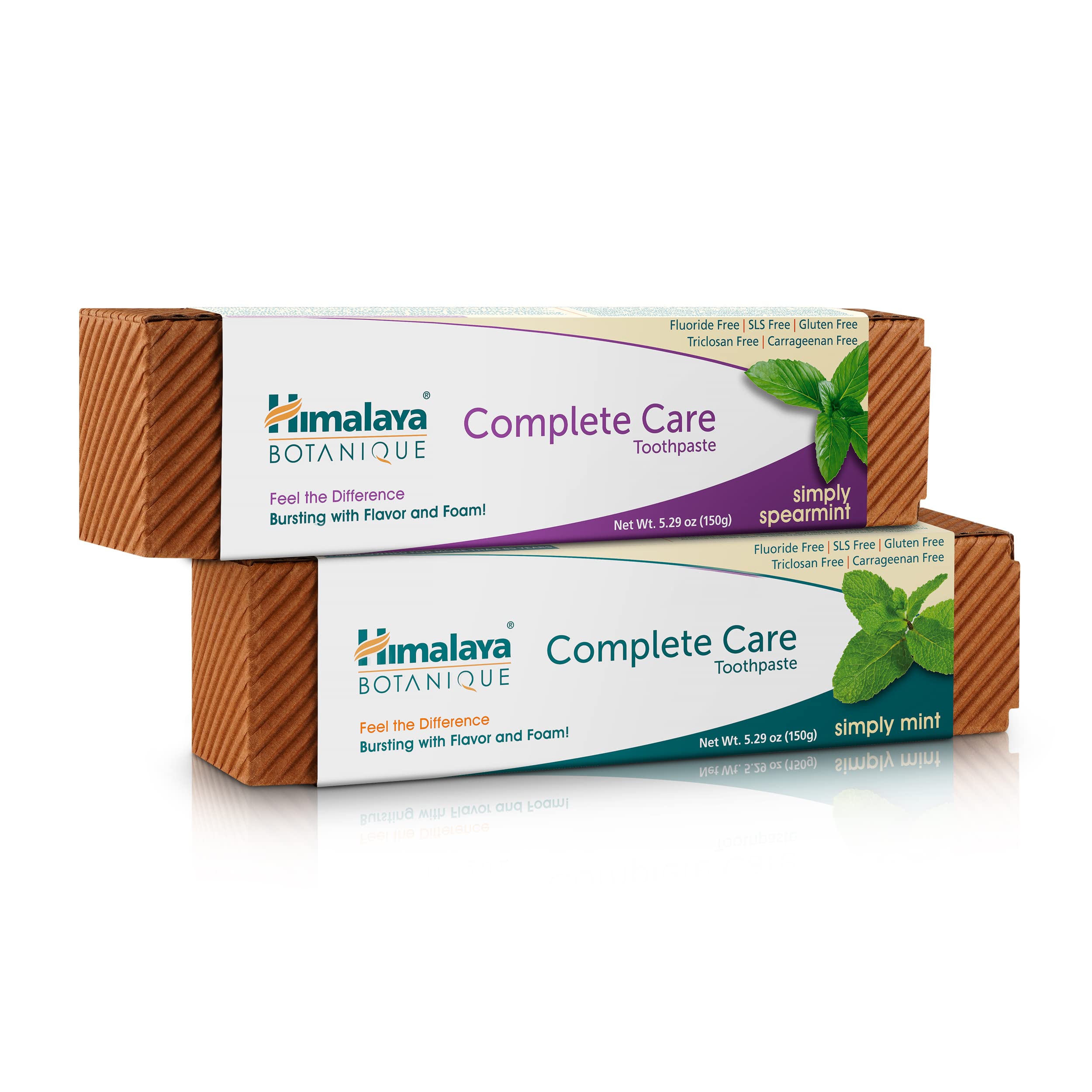 Front view of Himalaya Botanique Complete Care Toothpaste variety pack (5.29 oz)