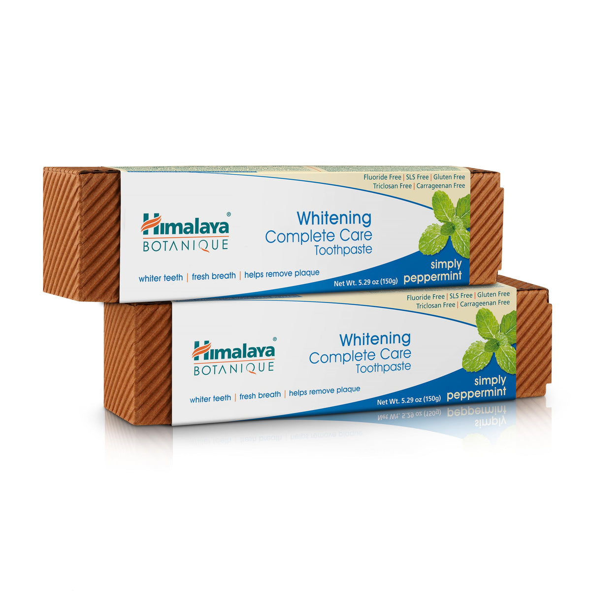 Himalaya Botanique Complete Care Whitening Toothpaste Peppermint front view, 2 pack
