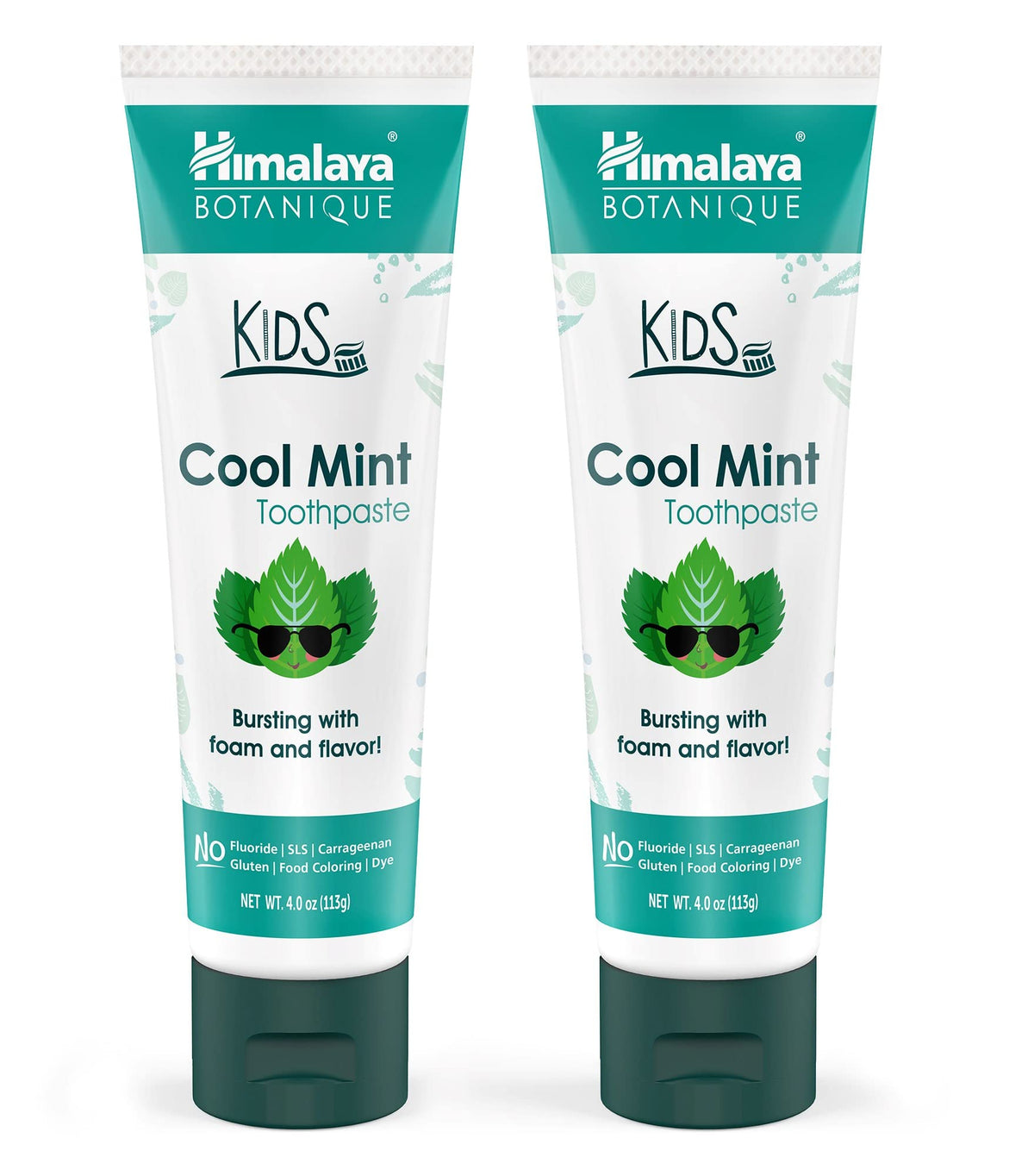 Himalaya Botanique Kids Toothpaste front view with Cool Mint packaging