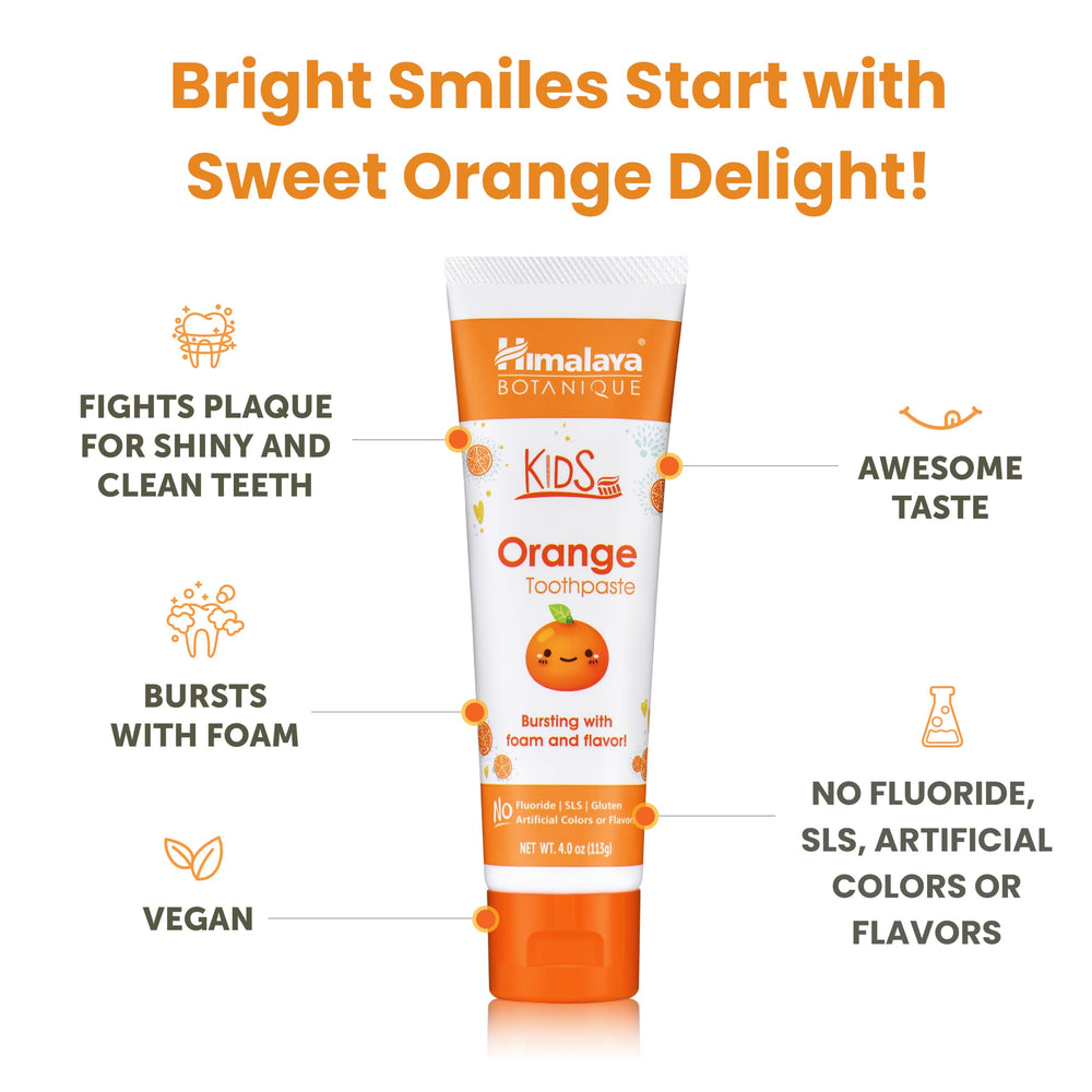 Orange flavor toothpaste graphic