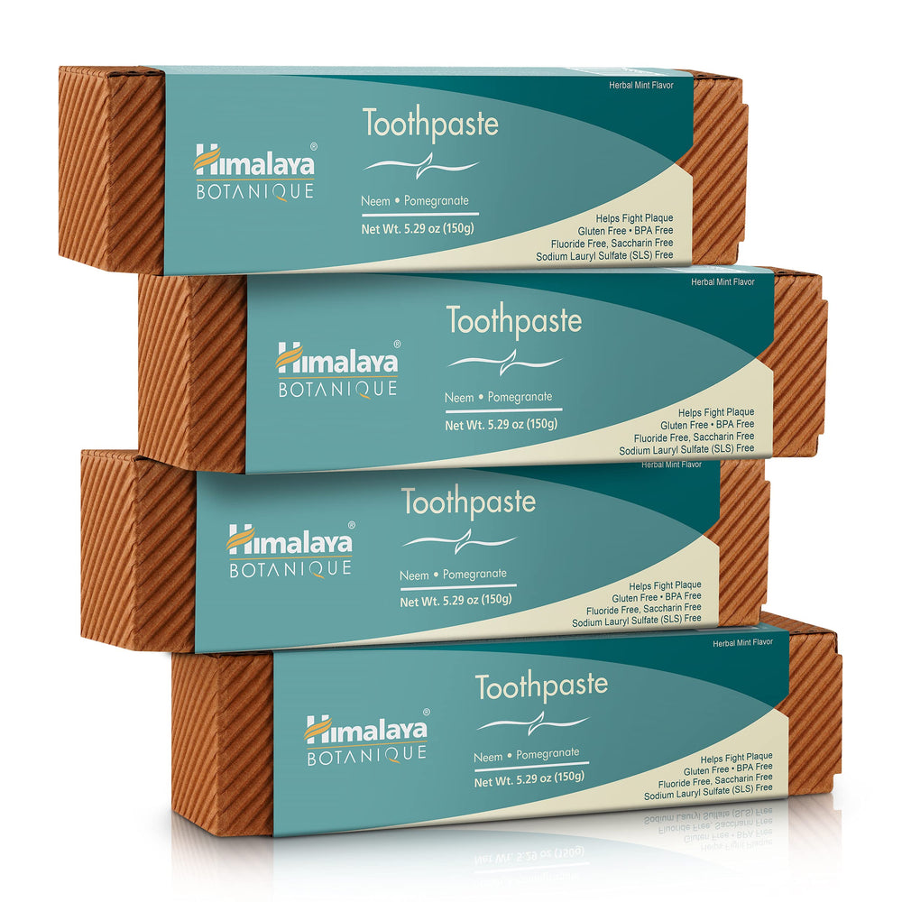 Himalaya Botanique Neem & Pomegranate Toothpaste 4-pack front view