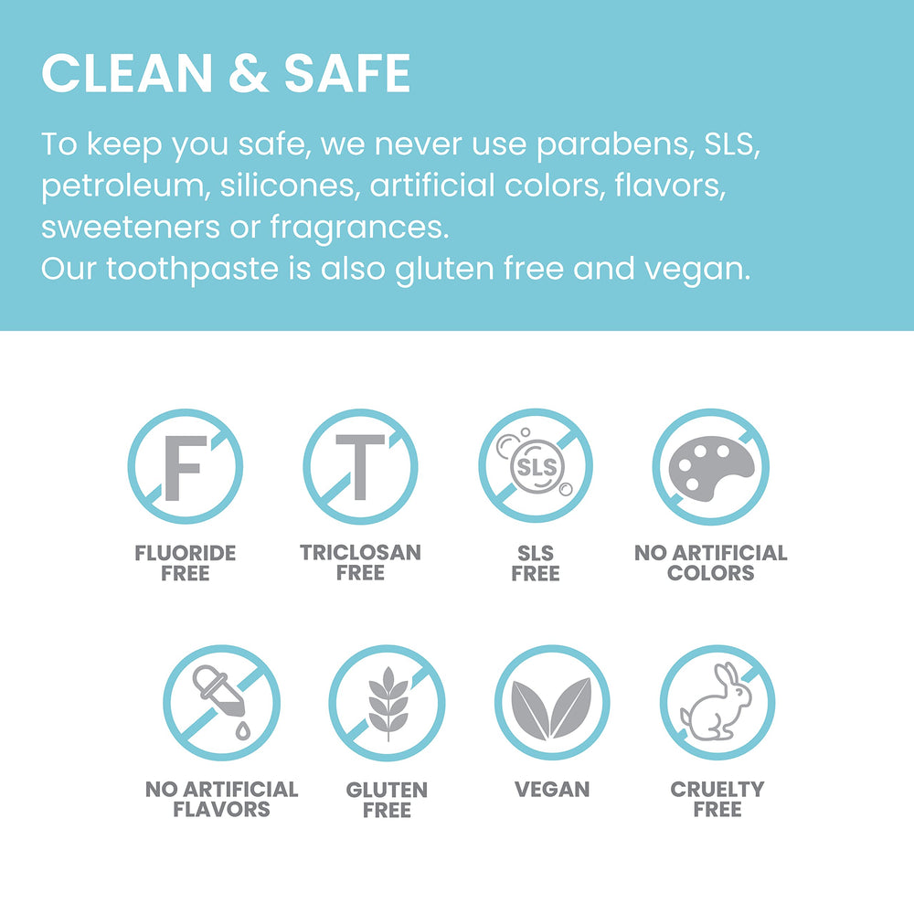 Vegan and cruelty-free icons on toothpaste packaging