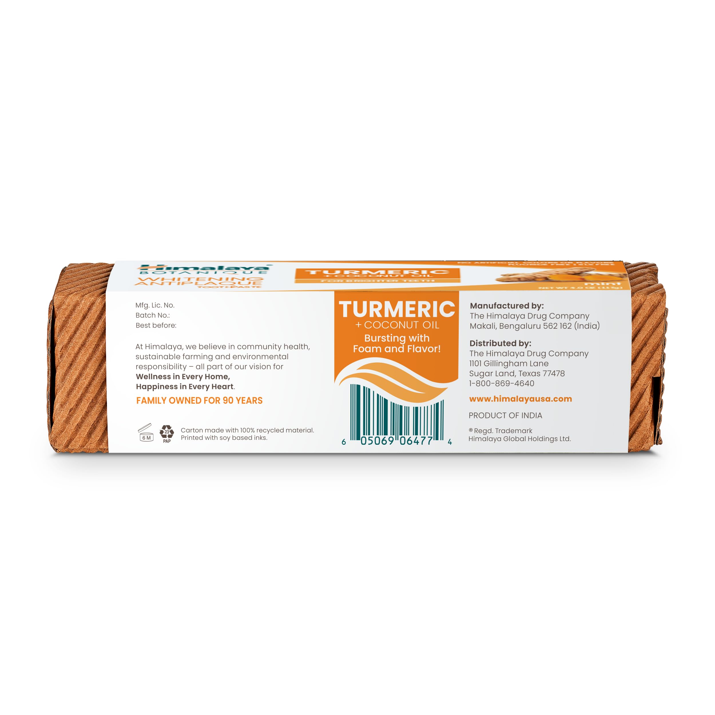 Label highlighting fluoride-free and SLS-free formula