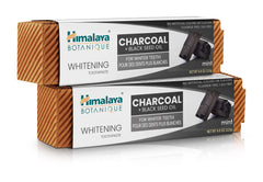 Himalaya Botanique Whitening Antiplaque Toothpaste with Charcoal and Black Seed Oil - 2 pack hero image