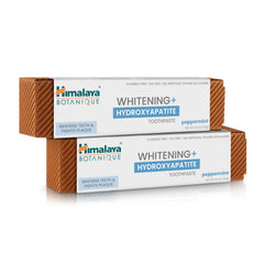 Front view of Himalaya Botanique Whitening Toothpaste Peppermint 4 oz 2-pack