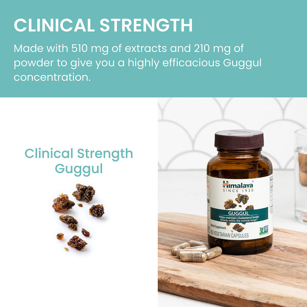 Vegan, non-GMO, gluten-free Himalaya Guggul label