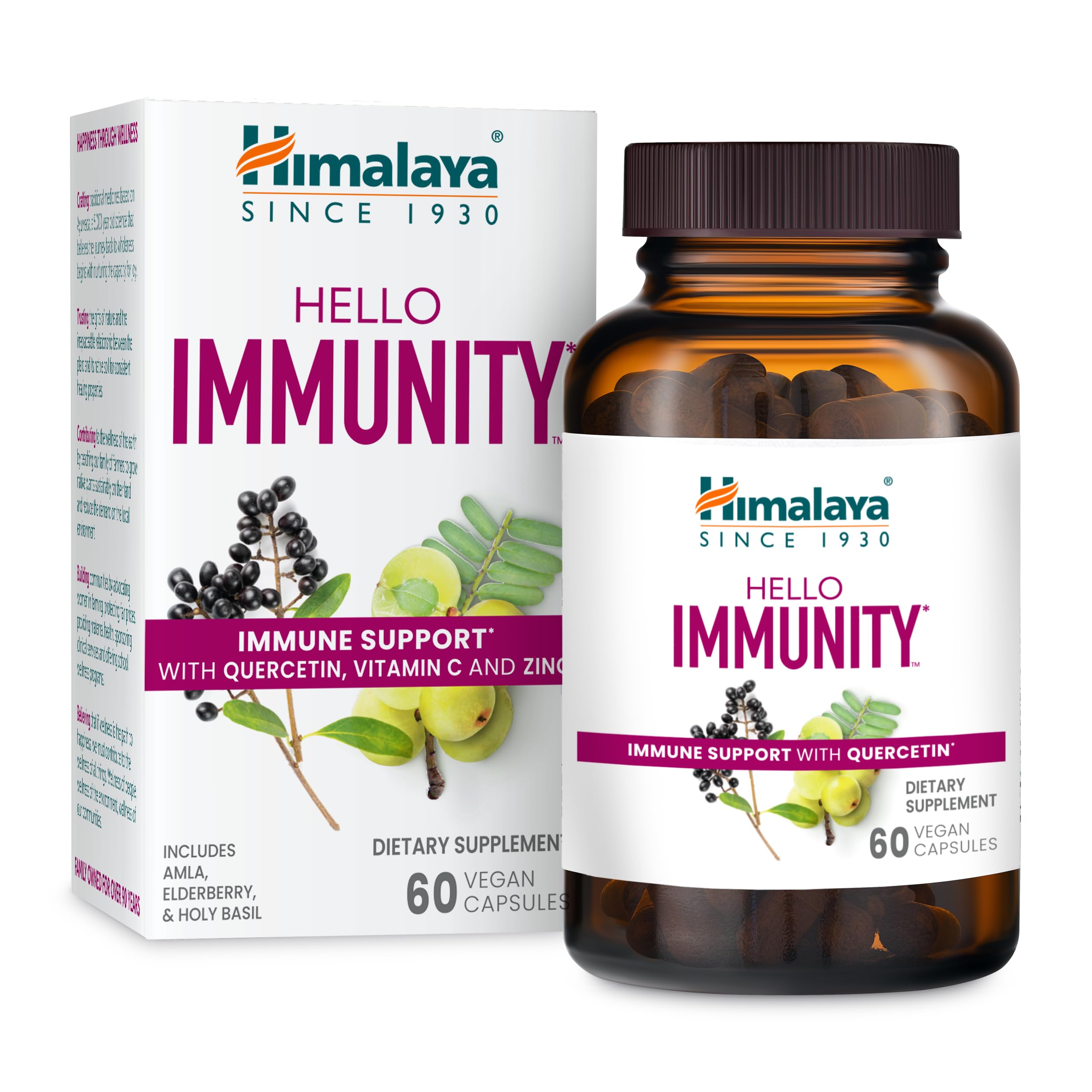 Bottle of Himalaya Hello Immunity Quercetin 500 mg – 60 caplets