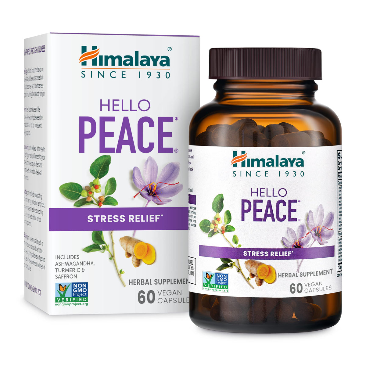 Himalaya Hello Peace bottle and packaging on white background