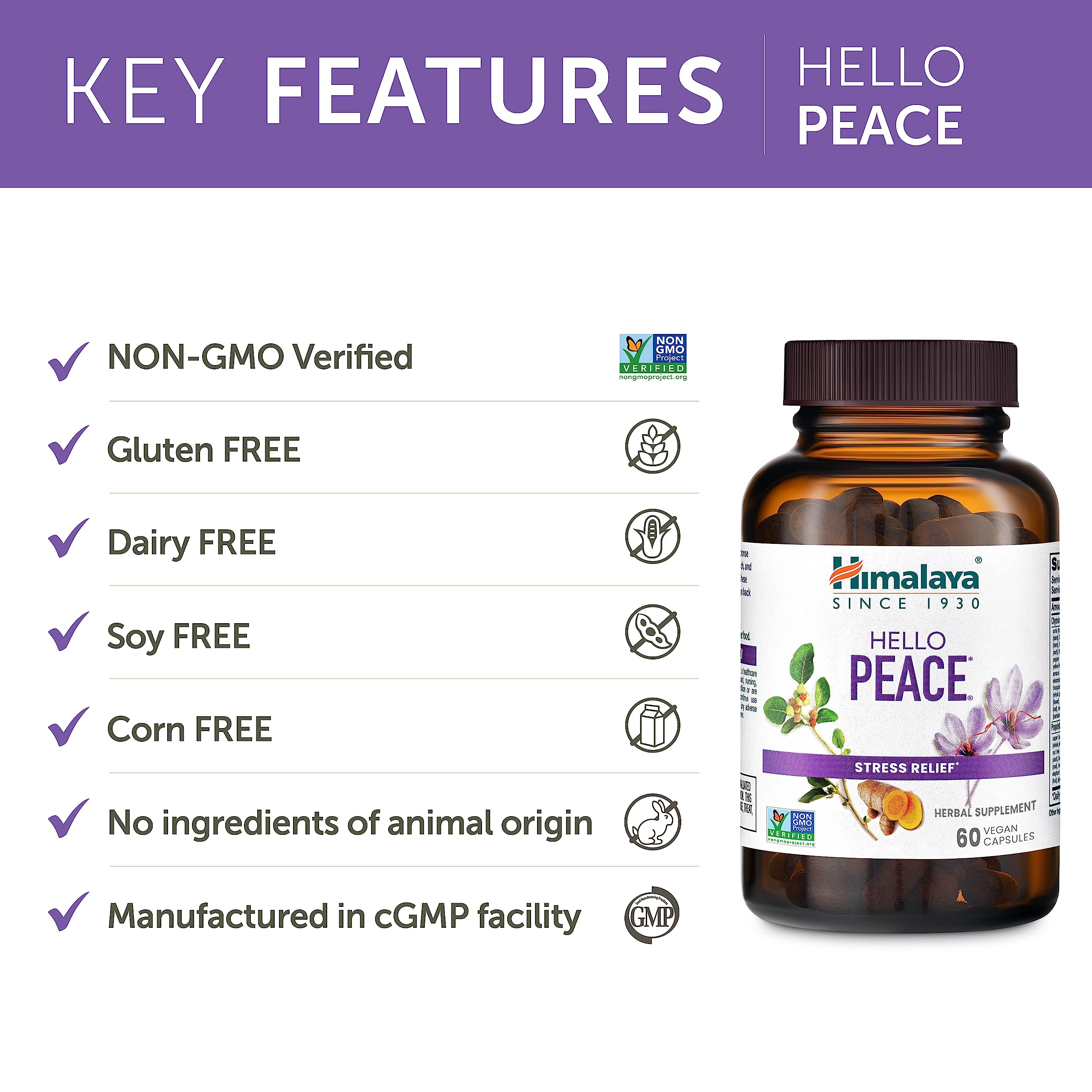 Vegan, Non-GMO and Gluten Free certifications displayed on packaging