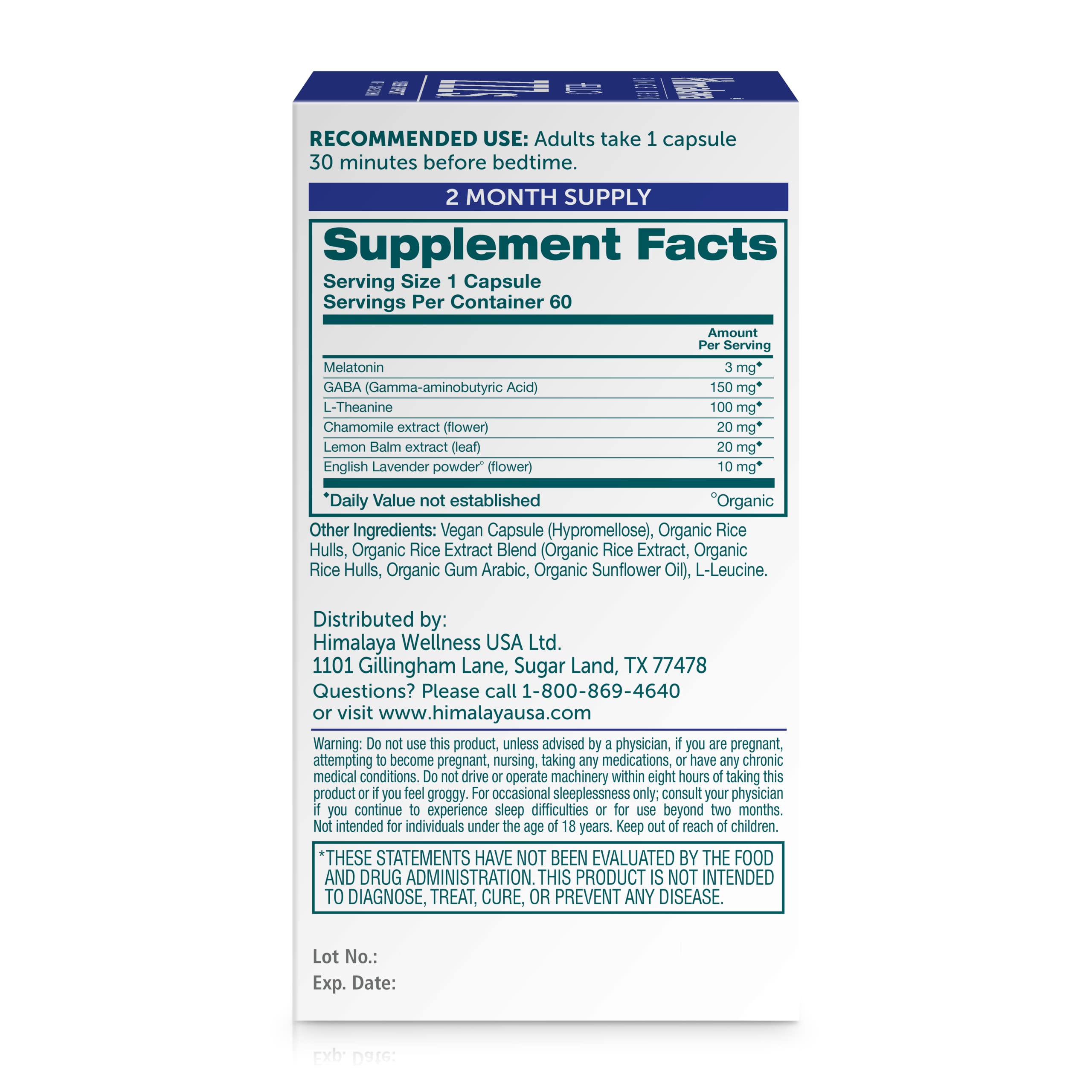 Close-up of Hello ZZZs bottle label showing key ingredients