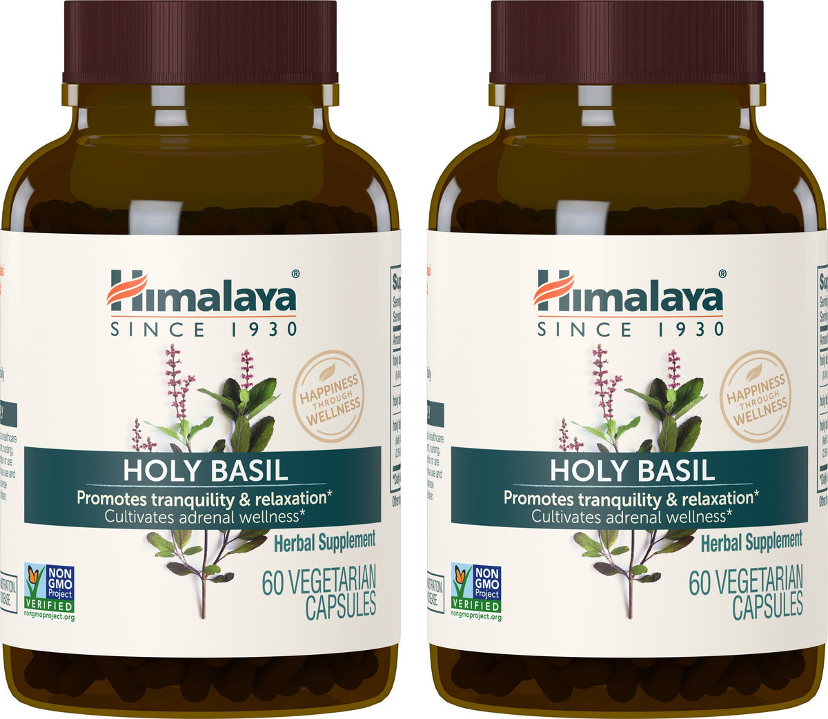 Himalaya Holy Basil bottle with 60-day supply