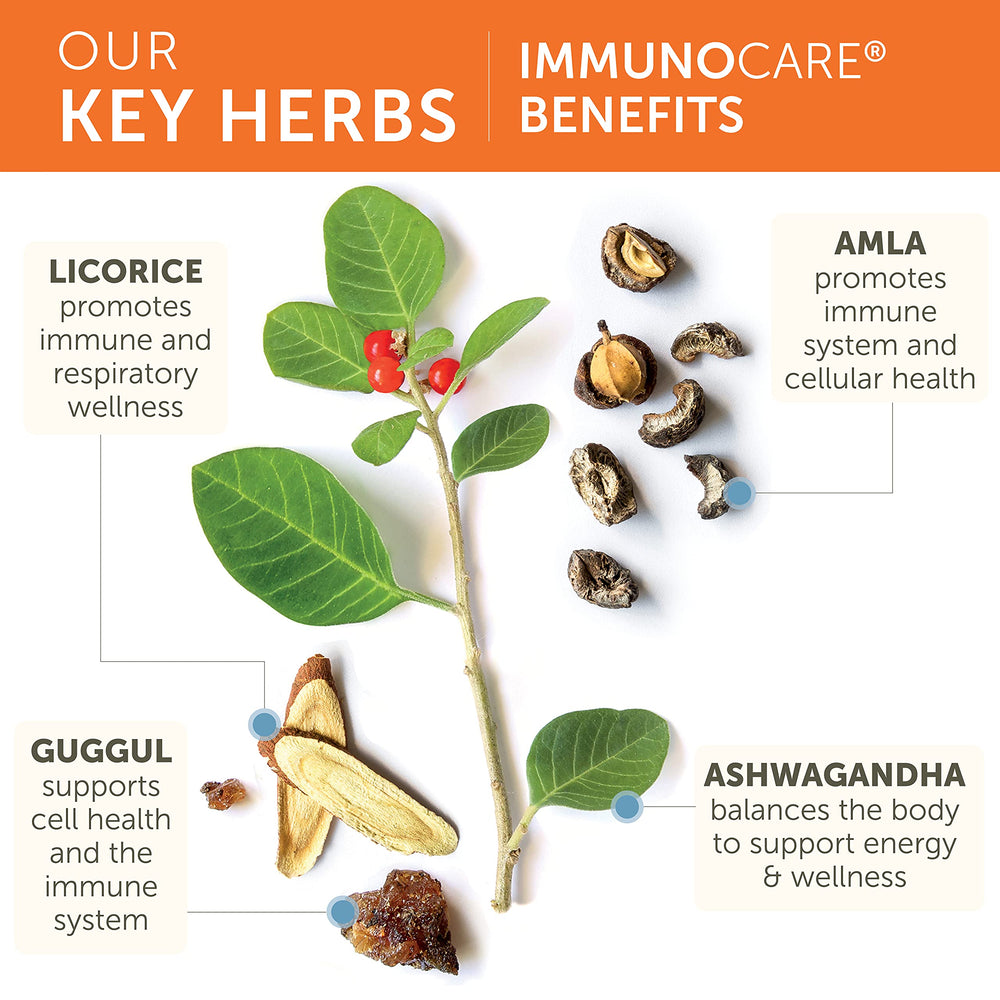 Himalaya ImmunoCare packaging-scene with Ayurvedic branding and natural imagery