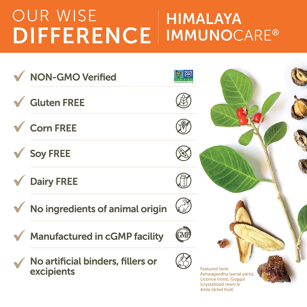 Himalaya ImmunoCare packaging-scene with Ayurvedic branding and natural imagery