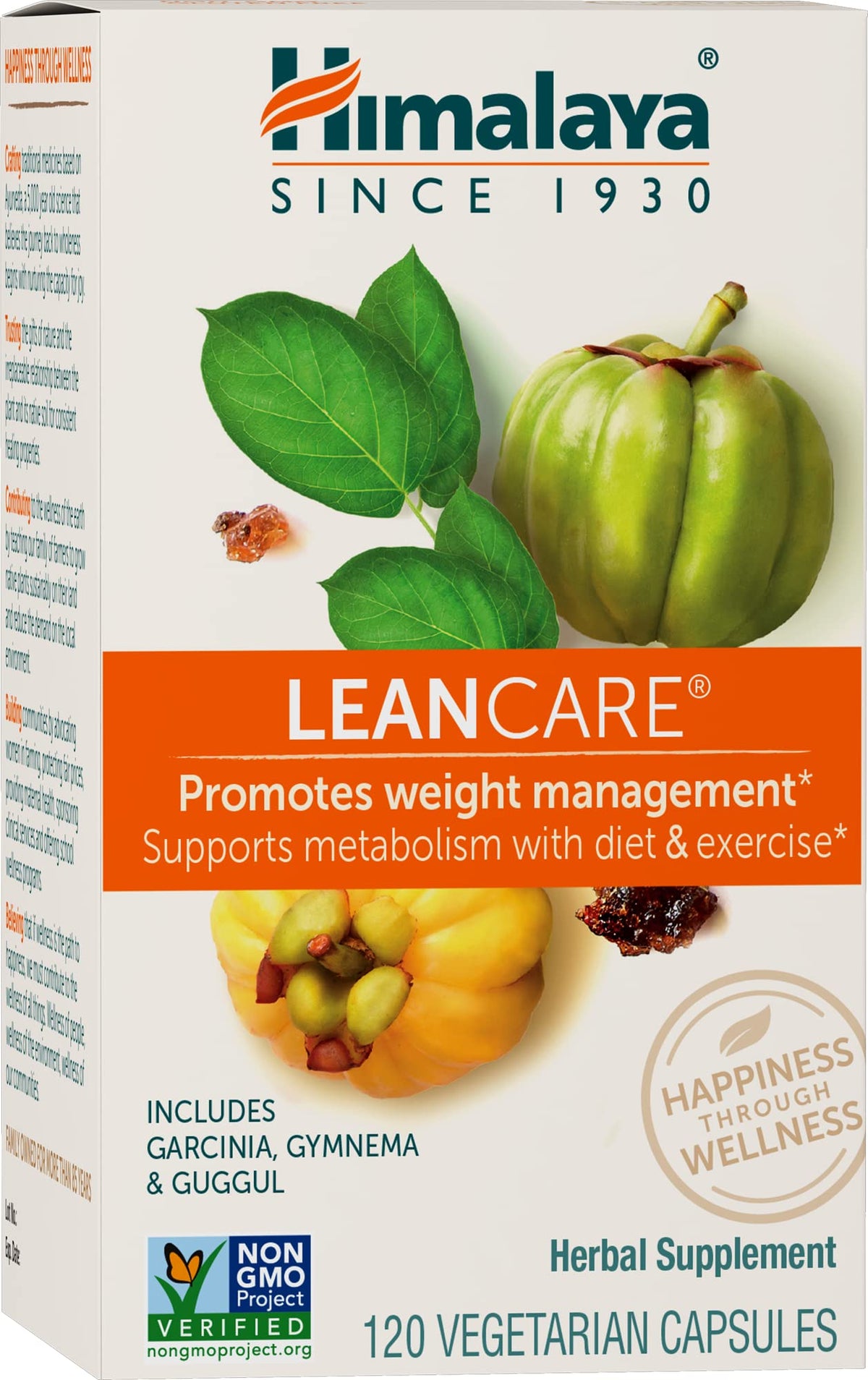 Himalaya LeanCare bottle front; supports weight management when paired with diet and activity.