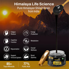 Pea-sized Shilajit resin dissolving in liquid