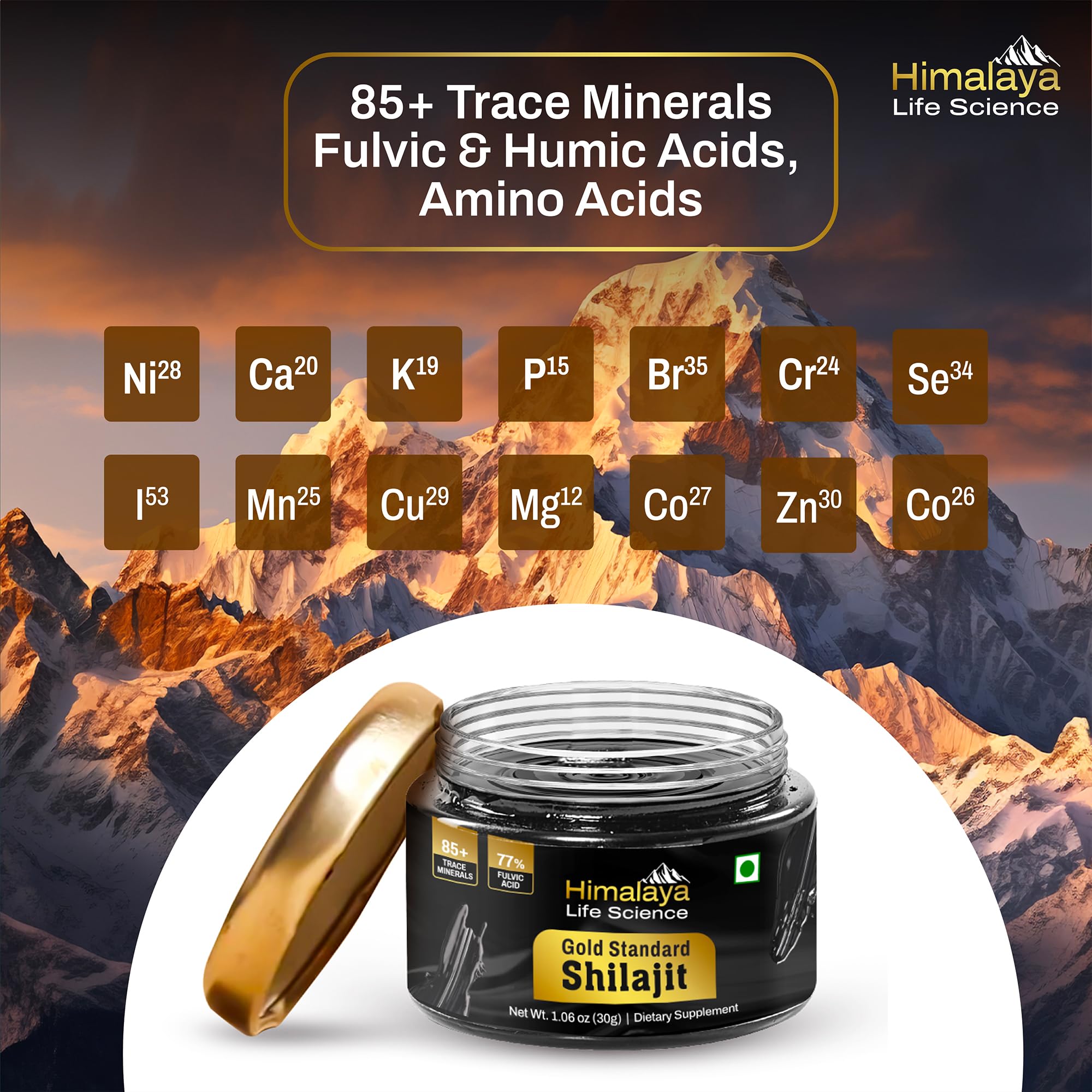 Shilajit resin packaging and label